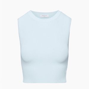 NWT Aritzia Babaton Sculpt Knit Muscle Tank in Fluid Blue